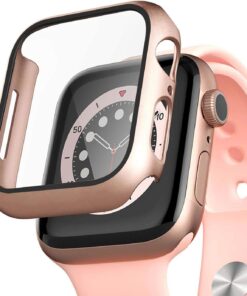 Apple Watch Series 8 41mm için Kılıf Matte Premium Slim WatchBand Rose Gold [Watch Series 8 41mm ile Uyumlu Kılıf - Rose Gold]