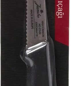 Practico Black Tırtıklı Soyma Bıçağı - 9cm