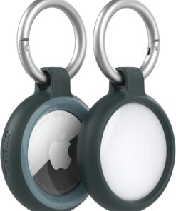 Sleek Serisi AirTag için Kılıf, Darbeye ve Düşmeye Karşı Koruyucu, Karabinalı Apple AirTags için İnce Koruyucu Kılıf - Yeşil