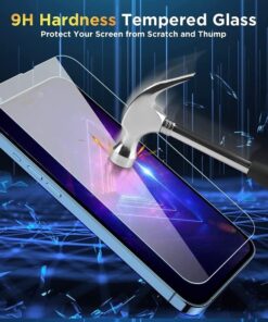 Trend Apple iPhone 14 Pro için Çerçevesiz Full Transparent Ekranı Tam kaplayan Cam Ekran Koruyucu Kırılmaz Cam Full Cover Tam koruma