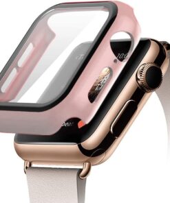Apple Watch Seri 42MM /44MM /45MM ile Uyumlu Kasa ve Ekran Koruyucu Kılıf Temperli Cam 360 Derece Koruyucu