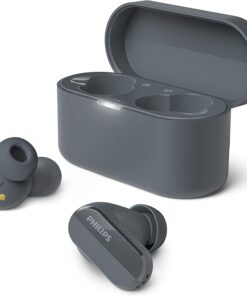 TAT3508BK True Wireless Bluetooth gürültü önleme, mikrofonlu kulak içi kulaklık, doğal ses veren silikon kulaklık, 21 saate kadar çalma süresi, IPX4 suya dayanıklı, siyah