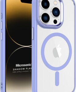 Kılıf Apple iPhone 15 Pro için Magsafe Shadow Planet Lila [iPhone 15 Pro ile Uyumlu Kılıf - Lila]