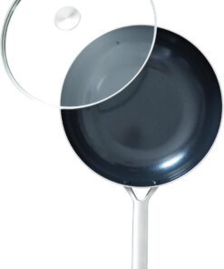 van Kempen & Begeer 28 Cm Wok Fırına Girebilen Seramik Kaplama Cam Kapaklı Çelik