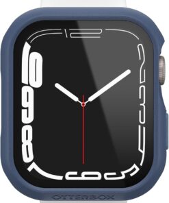 Eclipse Bumper, Apple Watch Series 9/8/7 - 45Mm Için Entegre Ekran Koruyuculu, Temperli Cam, Darbeye Dayanıklı, Düşmeye Dayanıklı Ve Apple Watch Için Ince Koruyucu Kılıf, Koyu Mavi