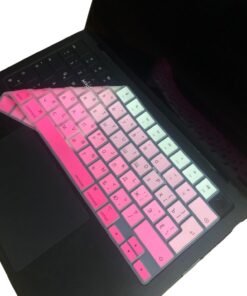 Rusça Klavye Koruyucu Macbook Air Pro için M1-M2-M3, A2681 A3113 A2941 A3114 A2442 A2779 A2992 A2918 A2485 A2780 A2991 ile Uyumlu Gradient Pembe