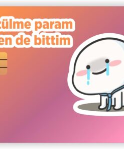 Aksesuar Qubby Üzülme Param Kart Kaplama Sticker Kart Etiketi