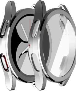 Samsung Watch 4 44MM Akıllı Saat Modeli İçin Uyumlu Tam Koruma Sağlayan Darbelere ve Çizilmelere Karşı Dayanıklı Ekran Koruyucu Tasarımlı Soft Yumuşak Silikon Kılıf (Gümüş)