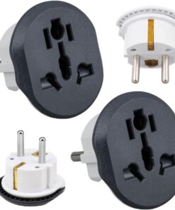 2 ADET Evrensel Uluslararası Priz Fiş Adaptör Çevirici 16A 250V Seyahat fişi Dönüştürücü Adaptörü, 200'den fazla ülkede ABD/Avustralya/UK, CE sertifikalı