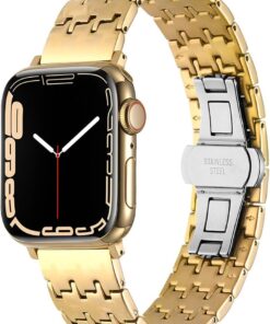 Apple İle Uyumlu Watch 38mm/40mm KRD-86 Metal Kordon Gold