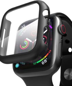 Apple Watch Series 9 45mm Kılıf Matte Premium Slim WatchBand Siyah [Watch Series 9 45mm ile Uyumlu Kordon - Siyah]