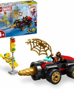 Marvel 4+ Döner Burgulu Araç 10792-4 Yaş ve Üzeri Çocuklar için Örümcek Adam Arabası, Miles Morales ve Electro Minifigürleri İçeren Yaratıcı Oyuncak Yapım Seti (58 Parça)