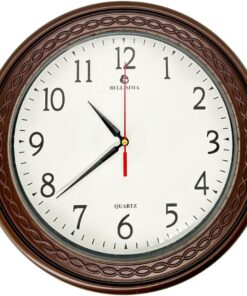BL-1059 Serisi Klasik Kadran Sessiz Akar 30 cm Duvar Saati Kırmızı