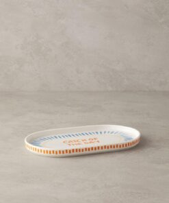 Home Flake Bone Porselen Kayık Tabak 20 Cm Renkli