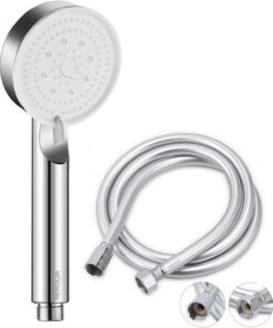 Turbo Yüksek Basınçlı Duş Seti - Su Tasarruflu Masaj Başlığı ve PVC Banyo Hortumu ile (Renk Asortidir)