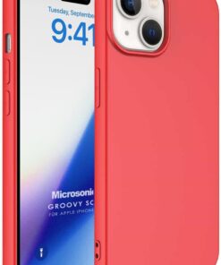 Kılıf Apple iPhone 15 için Groovy Soft Kırmızı [iPhone 15 ile Uyumlu Kılıf - Kırmızı]