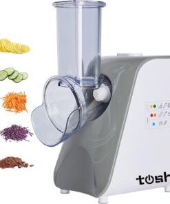 5 Başlıklı Elektrikli Çok Fonksiyonlu Sebze ve Meyve Doğrayıcı Rende - Rondo -Gri