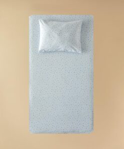 Home Funny Dots Pamuklu Bebe Lastikli Çarşaf Takımı Mavi