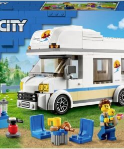 City Tatilci Karavanı 60283-5 Yaş ve Üzeri Çocuklar İçin 2 Minifigür İçeren Yaratıcı Oyuncak Yapım Seti (190 Parça)