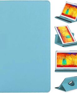 Merkezi Huawei MediaPad T3 7.0 inç BG2-W09 Kapaklı Yatay Dikey 360 Derece Dönerli Kılıf, Standlı, Mavi