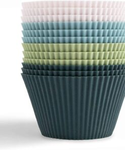 Home Muffin Pisirme Kalıbı 24 Adet Silikon Kek Kalıbı Muffin Cupcake Kalıbı Kek Çikolata ve Sade Kek (24 Adet) (24)