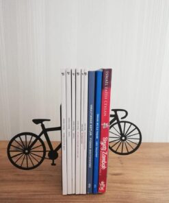 Dekoratif Bisiklet Desenli Metal Kitap Tutucu 2'li paket