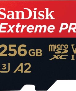 256 GB Extreme PRO microSDXC kartı + SD adaptörü + RescuePRO Deluxe, 200 MB/sn'ye kadar, A2 App Performance, UHS-I, Class 10, U3, V30
