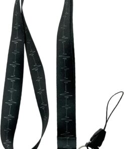 Siyah EKG Boyun ipi ve Telefon Askısı Lanyard