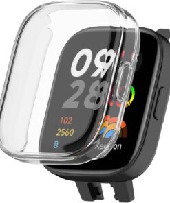 Xiaomi Redmi Watch 3 Lite için Kılıf 360 Full Round Soft Silicone Şeffaf [Redmi Watch 3 Lite ile Uyumlu Kılıf - Şeffaf]
