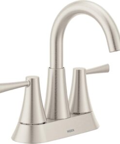84022SRN Ronan İki 4 "Centerset Modern Musluk, Push-Down Drenajlı, 1 Saplı, Spot Dirençli Nikel
