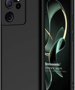 Xiaomi Mi 13T Pro için Kılıf Groovy Soft Siyah [Mi 13T Pro ile Uyumlu Kılıf - Siyah]