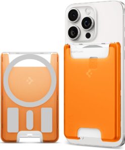 iPhone için MagSafe özellikli 3 Kartlı Manyetik Cüzdan Classic C1 Tangerine - AFA08574