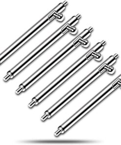 20 mm 22 mm yaylı pim Quick Release saat pimleri paslanmaz çelik saat pimleri yedek saat kayışı yaylı çubuklar saat halkaları, çap 1,5 mm (6 adet), Farklı., 22mm, Klasik