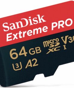 Extreme PRO microSDXC UHS-I hafıza kartı 64 GB + adaptör ve Rescue Pro Deluxe (akıllı telefonlar, aksiyon kameraları veya dronlar için, A2, C10, V30, U3, 170 MB/s iletim)