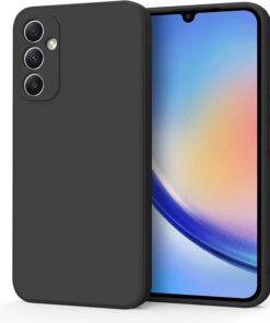 Trend Samsung Galaxy A55 Uyumlu Lansman Liquid Silicone Kılıf Şok Emici Full Kasa Koruma Sağlayan Kılıf (Siyah)
