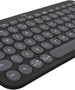 Pebble Keys 2 K380s Kablosuz Klavye, Çoklu Cihaz Özellikli, Kişiselleştirilebilir Kısa Yollar, Bluetooth, Taşınabilir, Windows, macOS, iPadOS, Android, Chrome OS, Easy-Switch, Türkçe Q, Siyah