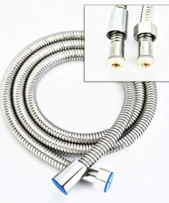 2 metre duş hortumu boru paslanmaz çelik yedek anti çinko Hello Flow çift interlok duş hortumu, metal duş hortumu