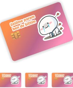 Aksesuar 4 Adet Qubby Üzülme Param Kart Kaplama Sticker Kart Etiketi
