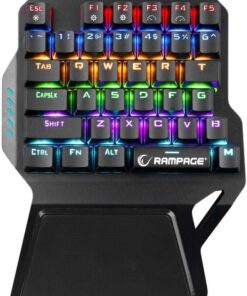 KB-R77 PALM USB Rainbow Backlight Outemu Blue Switch Mekanik 36 Tuşlu Mini Gaming Oyuncu Klavyesi
