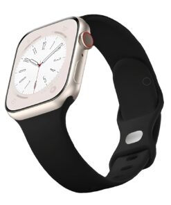 Apple Watch için Tüm Serileri ile Uyumlu Yumuşak Silikon Kordon Bilekte Rahatsızlık Hissi Vermeyen Spor Şık Kayış