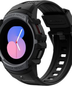 Galaxy Watch 5 / 4 (40mm) Kılıf & Kordon Kayış Rugged Armor Pro v2 Charcoal Gray - ACS05397