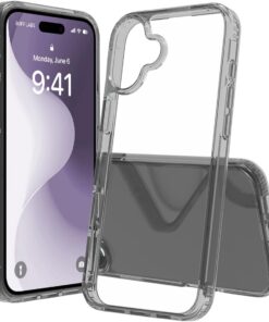 LABS iPhone 16 Plus ile Uyumlu Air Hybrid Darbe Emici TPU + PC Kılıf (Smoke Black)