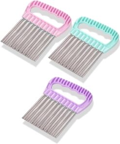 Paslanmaz Çelik Chips Chopper Patates Sebze ve Meyve Dilimleyici Şekillendirici (Karışık Renk)