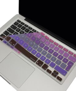 Macbook Air Pro Klavye Koruyucu (Türkçe Q) Ombre (Eski USB’li Model 2008/2017 yılı) ile Uyumlu Pembe Mavi