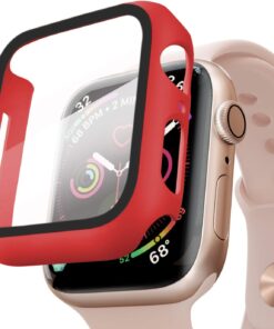 Apple Watch Series 5 44mm için Kılıf Matte Premium Slim WatchBand Kırmızı [Watch Series 5 44mm ile Uyumlu Kılıf - Kırmızı]