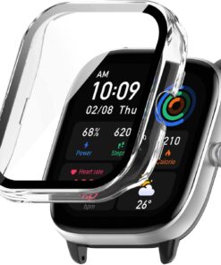 Amazfit GTS 4 Mini için Kılıf Clear Premium Slim WatchBand Şeffaf [GTS 4 Mini ile Uyumlu Kılıf - Şeffaf]