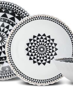 Black Gold 19 Parça 6 Kişilik Opal Yemek Takımı