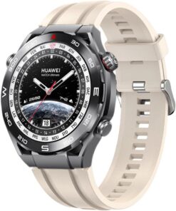 Huawei Watch Ultimate için Kordon Silicone Sport Band Bej [Watch Ultimate ile Uyumlu Kordon - Bej]
