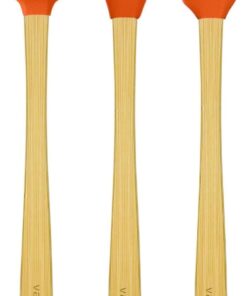 Indigo 3'Lü Turuncu Bambu Silikon Spatula Seti Uzun 26 Cm Vlt1512