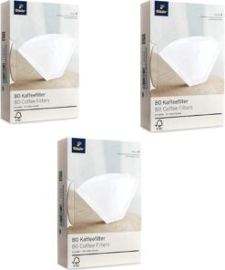 4 Numara (Büyük Boy) Filtre Kahve Kağıdı 3 x 80'li Beyaz